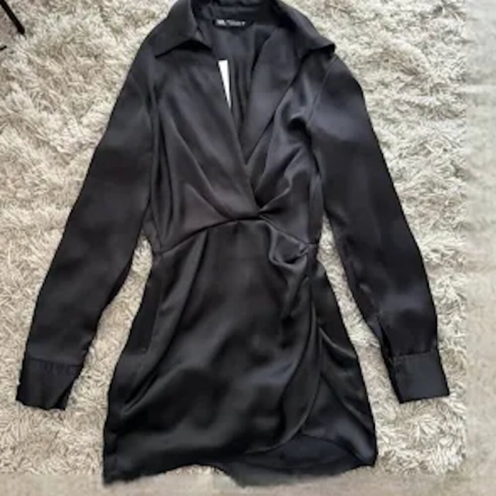 Zara Women's Black Blazer Dress